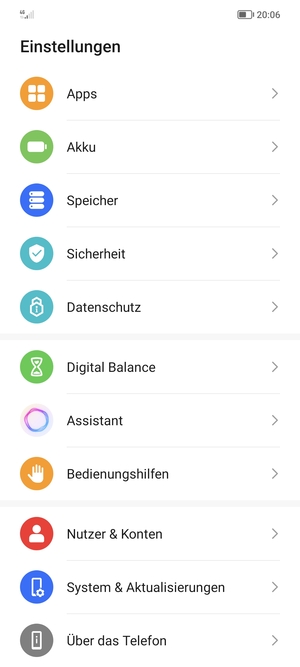 Scrollen Sie und wählen Sie System & Aktualisierungen