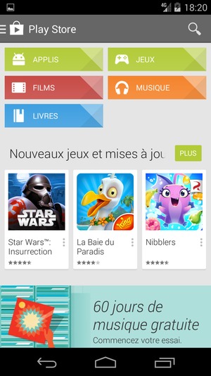 Sélectionnez le bouton de Recherche