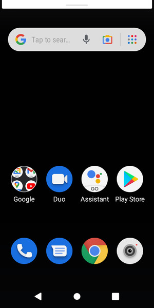 Slide down the top menu