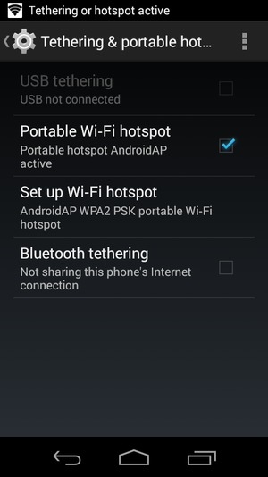 Your phone is now set up for use as a modem