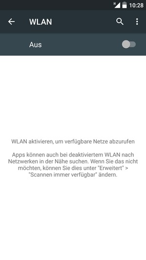 Schalten Sie WLAN ein