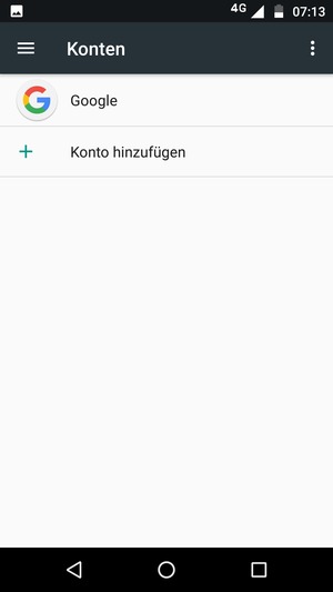 Wählen Sie Google