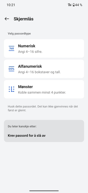 Velg Mønster