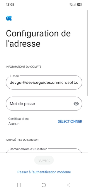 Saisissez votre mot de passe