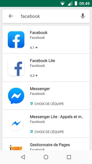 Sélectionnez l'appli