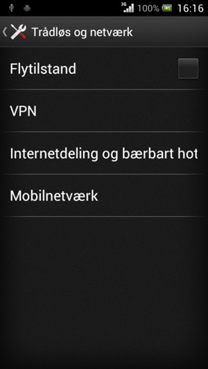 Vælg Internetdeling og bærbart hotspot
