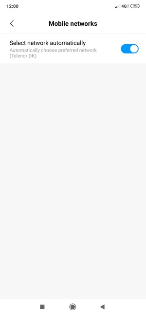 Turn off Select network automatically