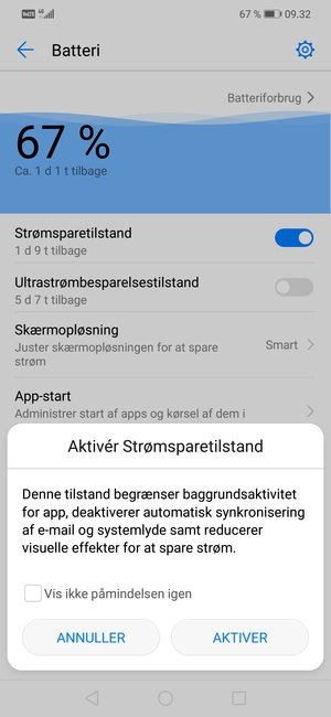 Vælg AKTIVER
