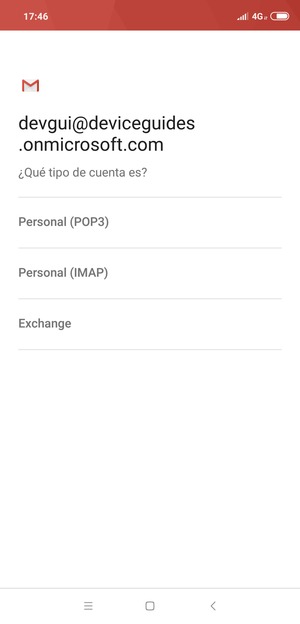 Seleccione Exchange