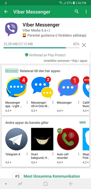 Vänta på att installationsprocessen avslutas