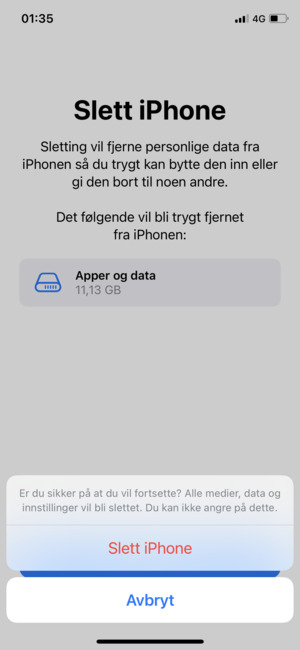 Velg Slett iPhone