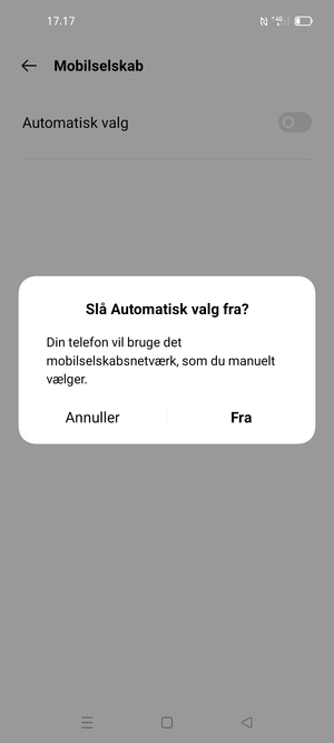 Vælg Fra