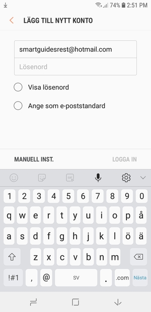 Ange din Hotmail-adress och välj Nästa