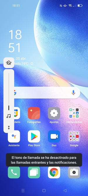 Seleccione Silencio para volver al modo de sonido