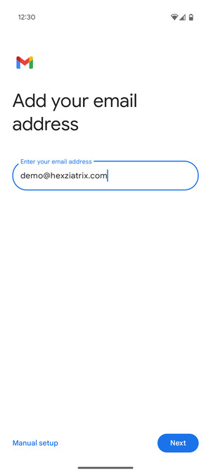 Enter your Email address and select Next