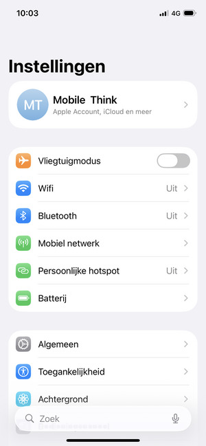 Selecteer Wifi