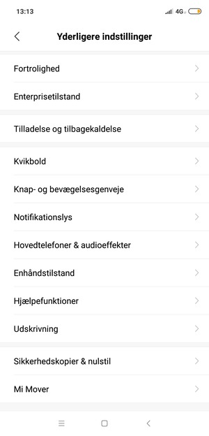 Vælg Sikkerhedskopier & nulstil
