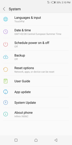 Select Backup