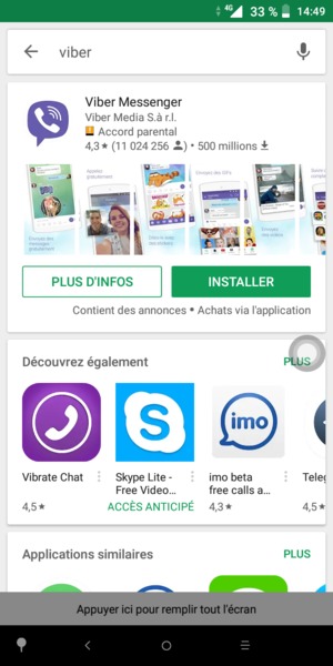 Sélectionnez l'appli