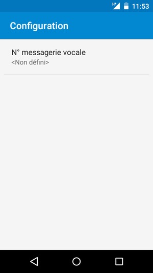 Sélectionnez Nº messagerie vocale