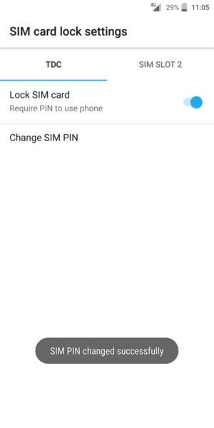Your SIM PIN has been changed