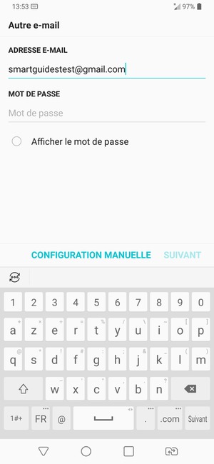 Saisissez votre adresse Gmail et sélectionnez Suivant