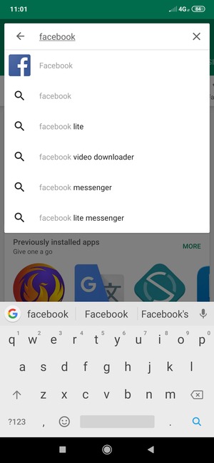 Enter the app name and select Search