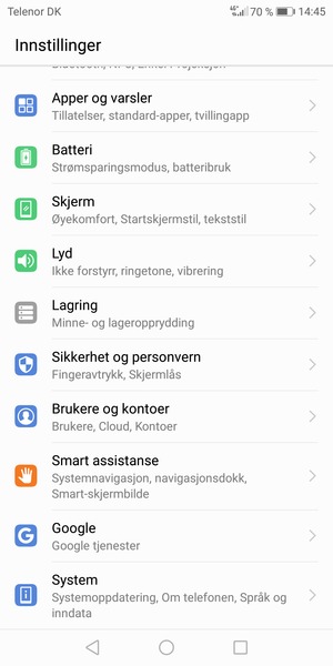 Bla til og velg System