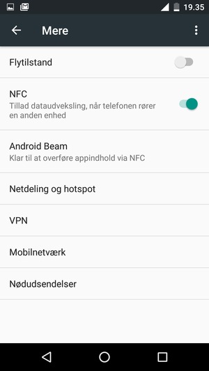 Vælg Mobilnetværk