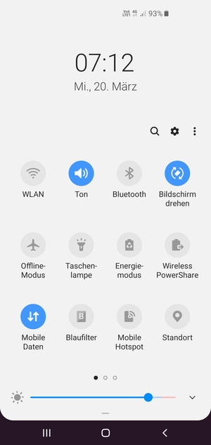 Wählen Sie Ton, um in den Vibrations-Modus zu wechseln
