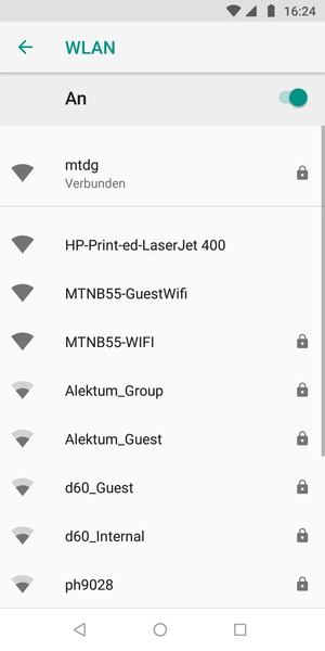 Sie sind nun mit dem WLAN-Netzwerk verbunden
