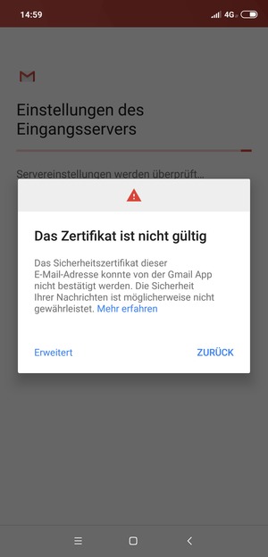 Wählen Sie Erweitert