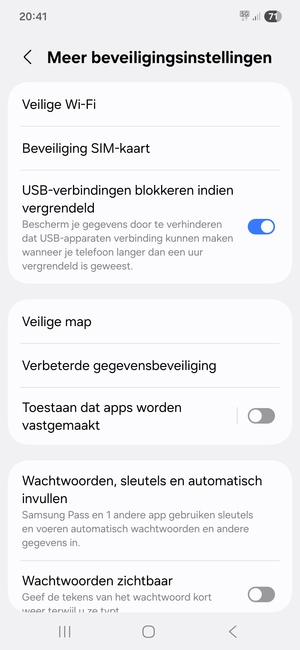 Selecteer Beveiliging SIM-kaart