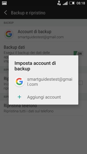 Seleziona il tuo account
