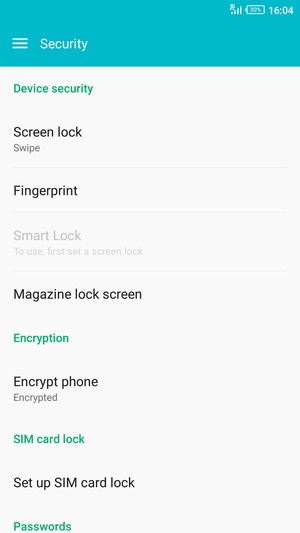 Select Set up SIM card lock