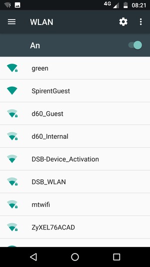 Wählen Sie das Wireless-Netzwerk, zu dem Sie eine Verbindung herstellen möchten