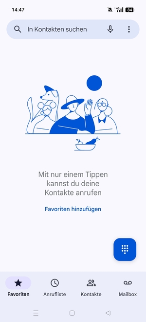 Wählen Sie die Menü-Taste