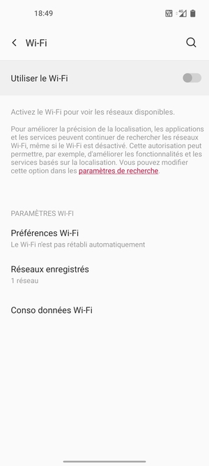 Activer le Utiliser le Wi-Fi