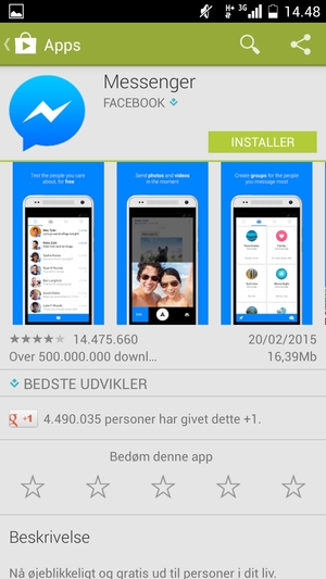 Vælg INSTALLER