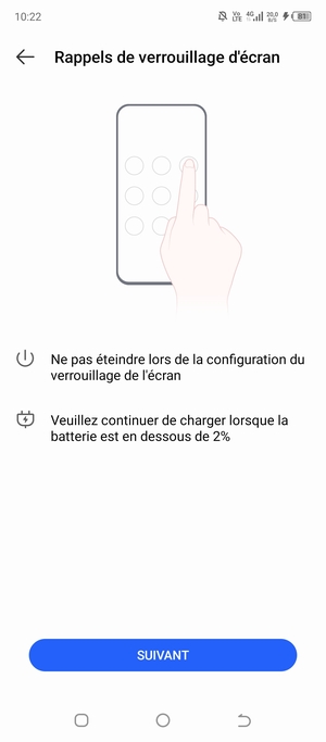 Sélectionnez SUIVANT