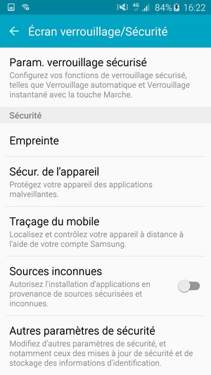 Faites défiler et sélectionnez Autres paramètres de sécurité