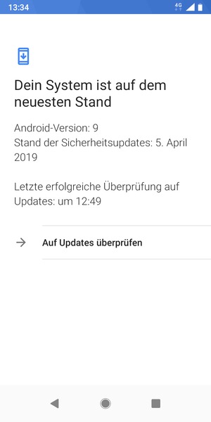 Wählen Sie Auf Updates überprüfen