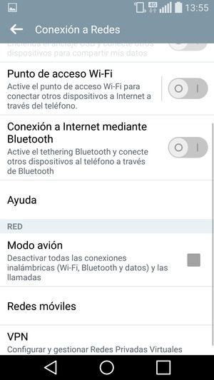 Desplácese y seleccione Redes móviles