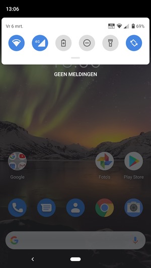 Schuif naar beneden in het bovenste menu opnieuw