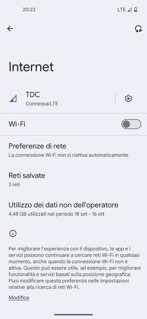 Attiva Wi-Fi
