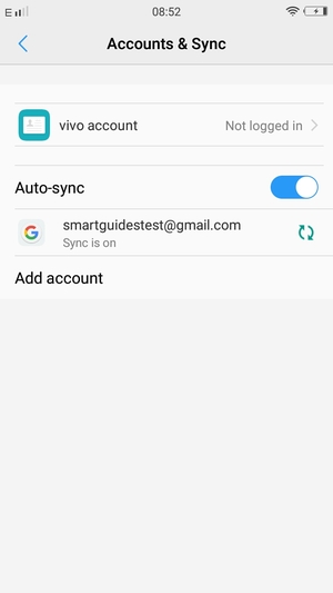 Select your Google account
