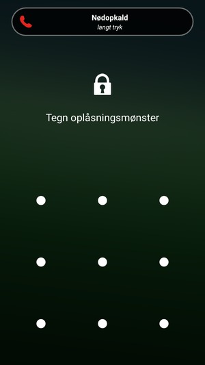 Din telefon er nu sikret med en skærmlås