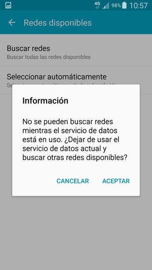 Si ve esta pantalla, seleccione ACEPTAR