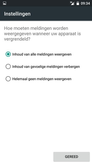 Selecteer uw voorkeursoptie en selecteer GEREED