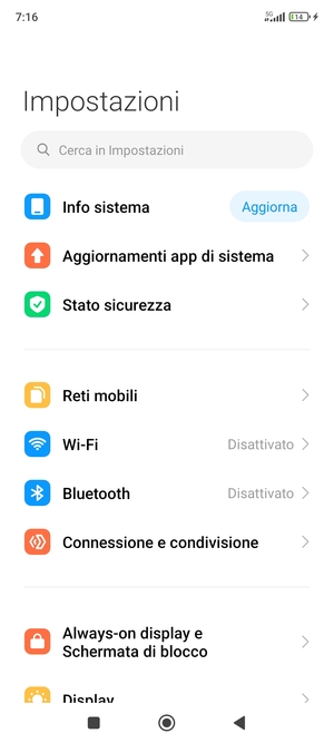 Seleziona Reti mobili